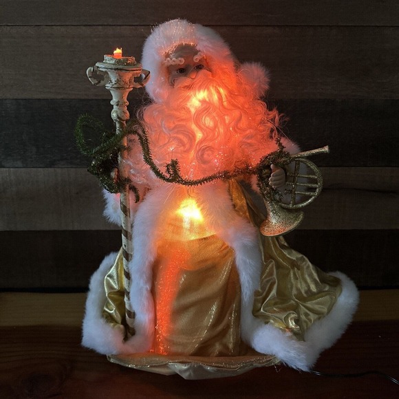 Vintage Christmas Trim A Home Magical Christmas Santa w/ Box Fiber Optic Santa - Picture 5 of 13